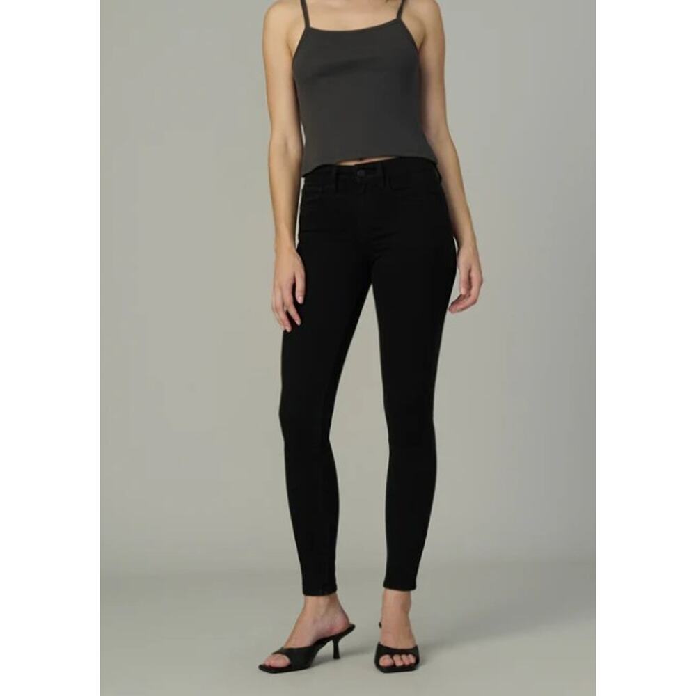 Joe's Jeans The Icon Mid-Rise Skinny Fit Ankle Jeans Black 25 NWOT - Picture 2 of 10